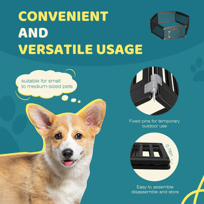 Convenient and versatile dog playpen 6 panel fence for small to medium-sized pets, easy to set up and disassemble.
