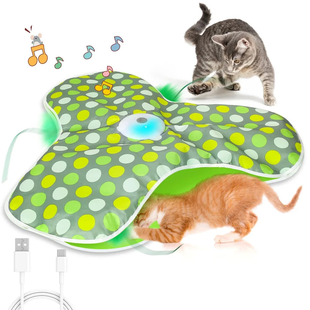 Interactive Cat Toy (Hide & Seek Mouse) with light and sound, engaging cats in play and activity.