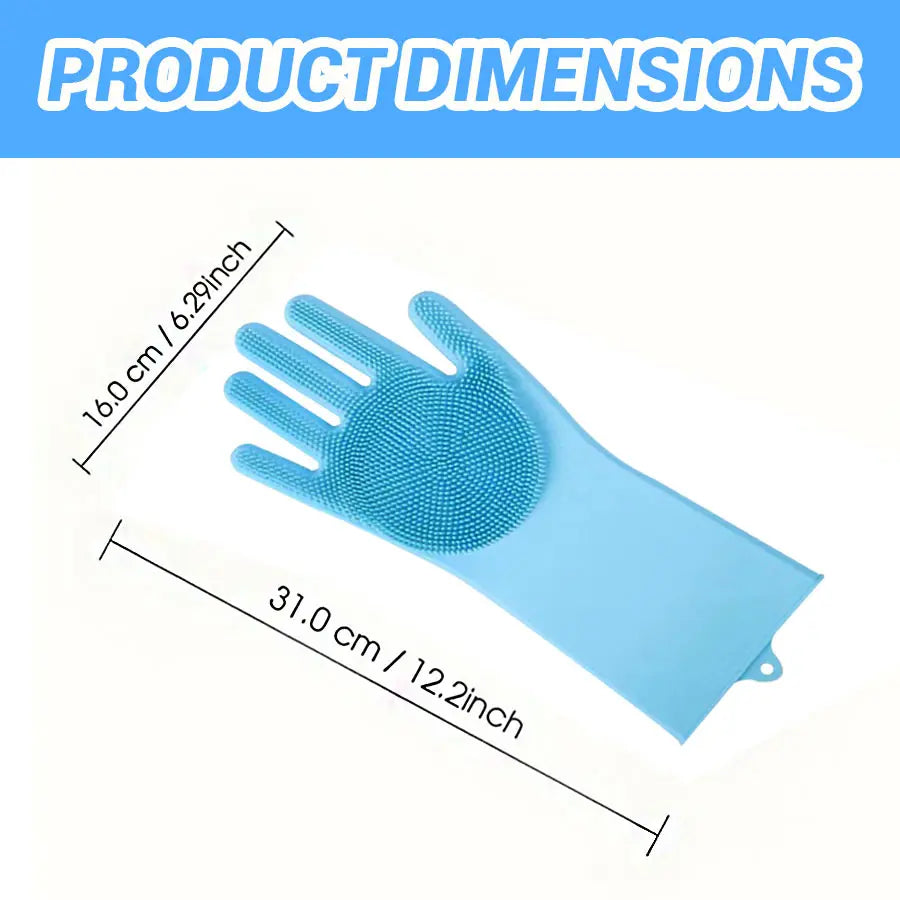 Product dimensions of Upgraded Pet Hair Remover Gloves | Gentle Deshedding Grooming Tool | Dogs Cats Horses Long & Short Hair Care.