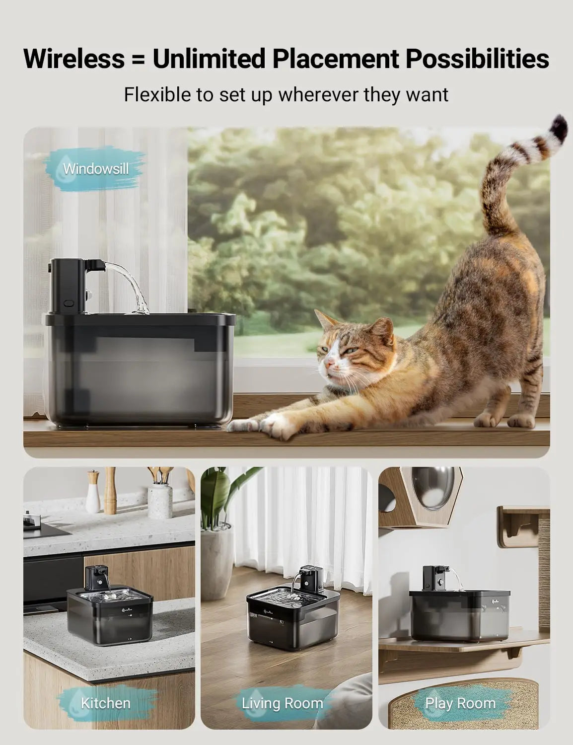 Smart Wireless Cat Water Fountain