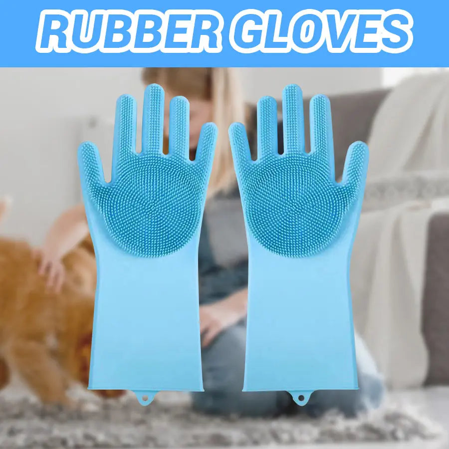 Upgraded Pet Hair Remover Gloves | Gentle Deshedding Grooming Tool | Dogs Cats Horses Long & Short Hair Care