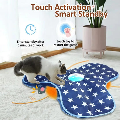 Interactive Cat Toy (Hide & Seek Mouse) with touch activation to keep your cat entertained and engaged.