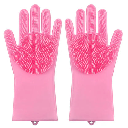 Upgraded Pet Hair Remover Gloves | Gentle Deshedding Grooming Tool | Dogs Cats Horses Long & Short Hair Care.