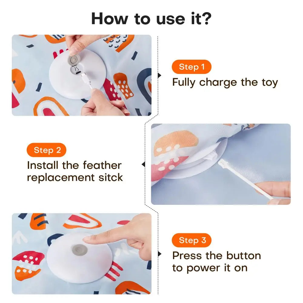How to use the Interactive Cat Toy (Hide & Seek Mouse) with step-by-step installation instructions.